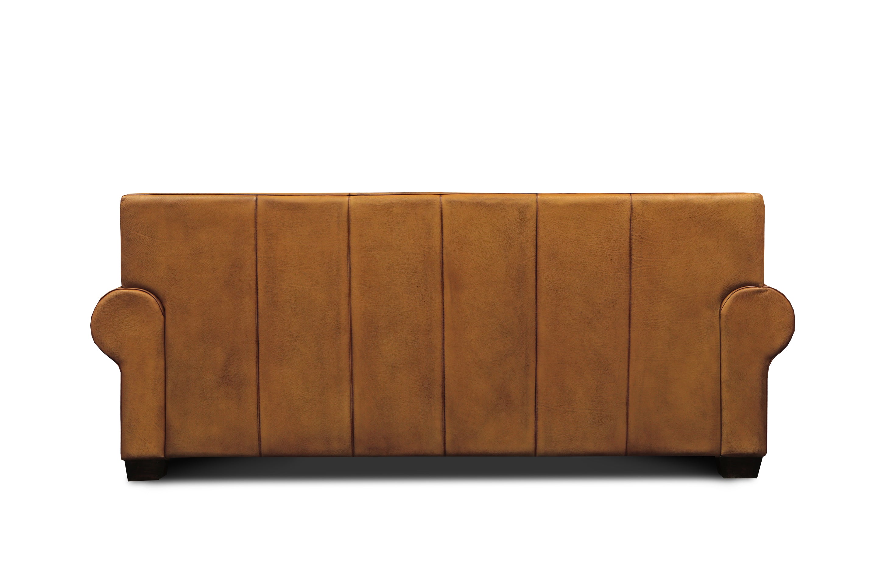 Wallace 92" Top Grain Leather 3 Cushion Sofa - Diva Mustang