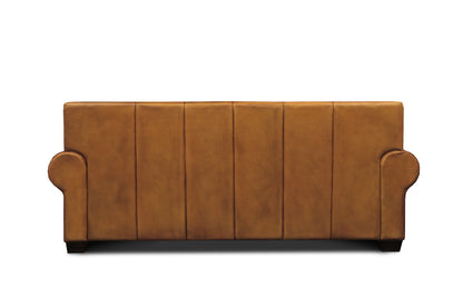 Wallace 92" Top Grain Leather 3 Cushion Sofa - Diva Mustang