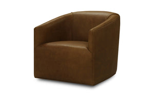 Korrie Top Grain Leather Swivel Chair - Napa Maple