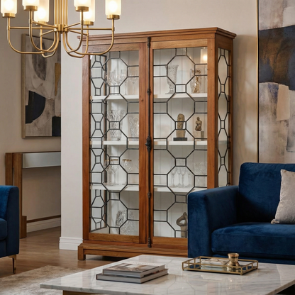 Zinnia 47" 2 Door Tall Cabinet - Antique French + True White