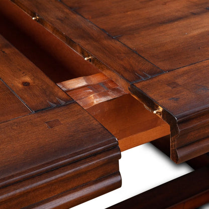 Sicily 84" - 106" - 128" Extension Dining Table - Chestnut