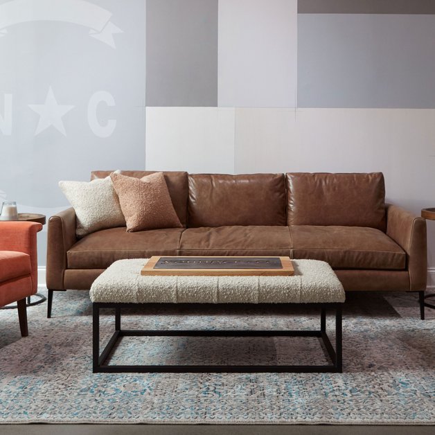 Bradley 44" Metal Frame Ottoman Coffee Table