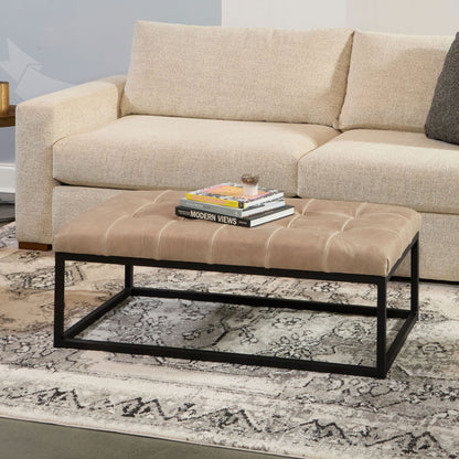 Bradley 44" Metal Frame Ottoman Coffee Table