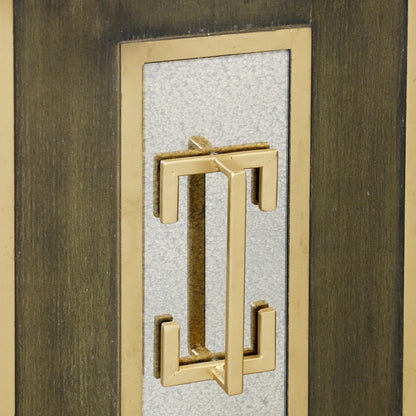 Noreen 42" 2 Door Antique Mirror Cabinet - Walnut