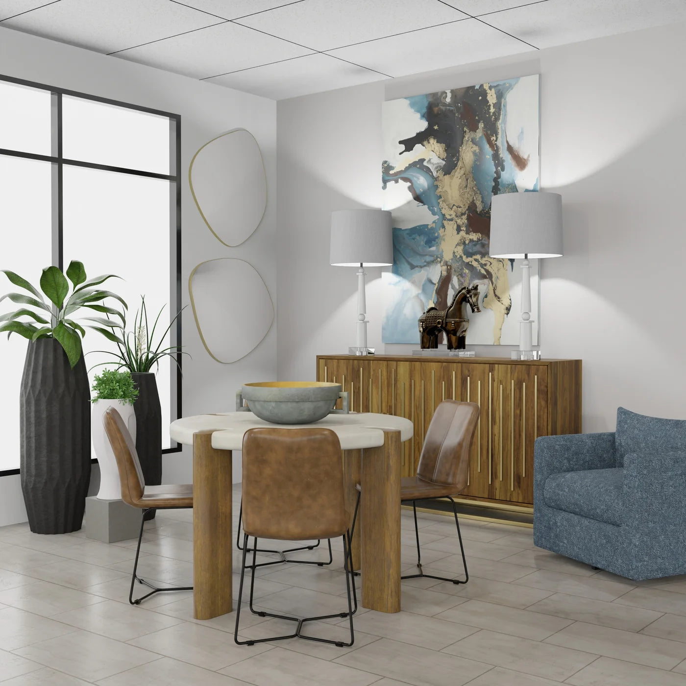 Lyndale 72" 3 Door Sideboard - Walnut