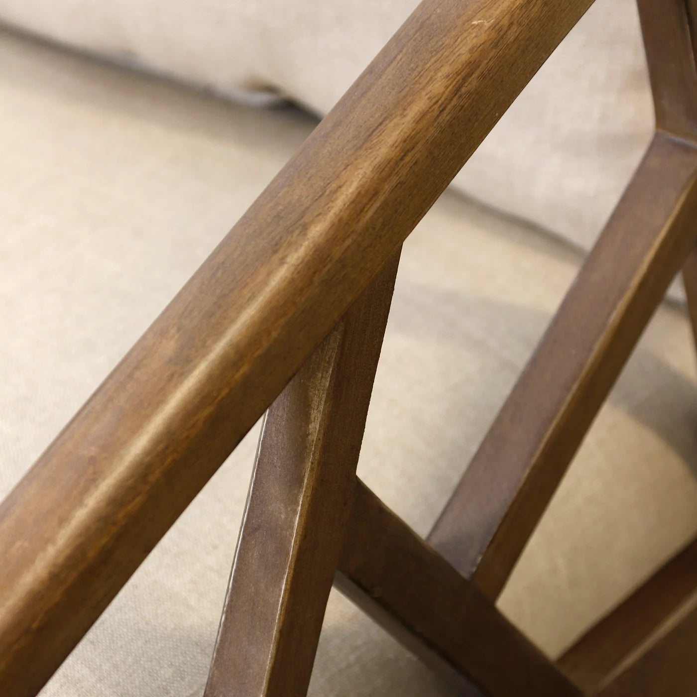Burkett 29" Accent Chair - Walnut + Linen