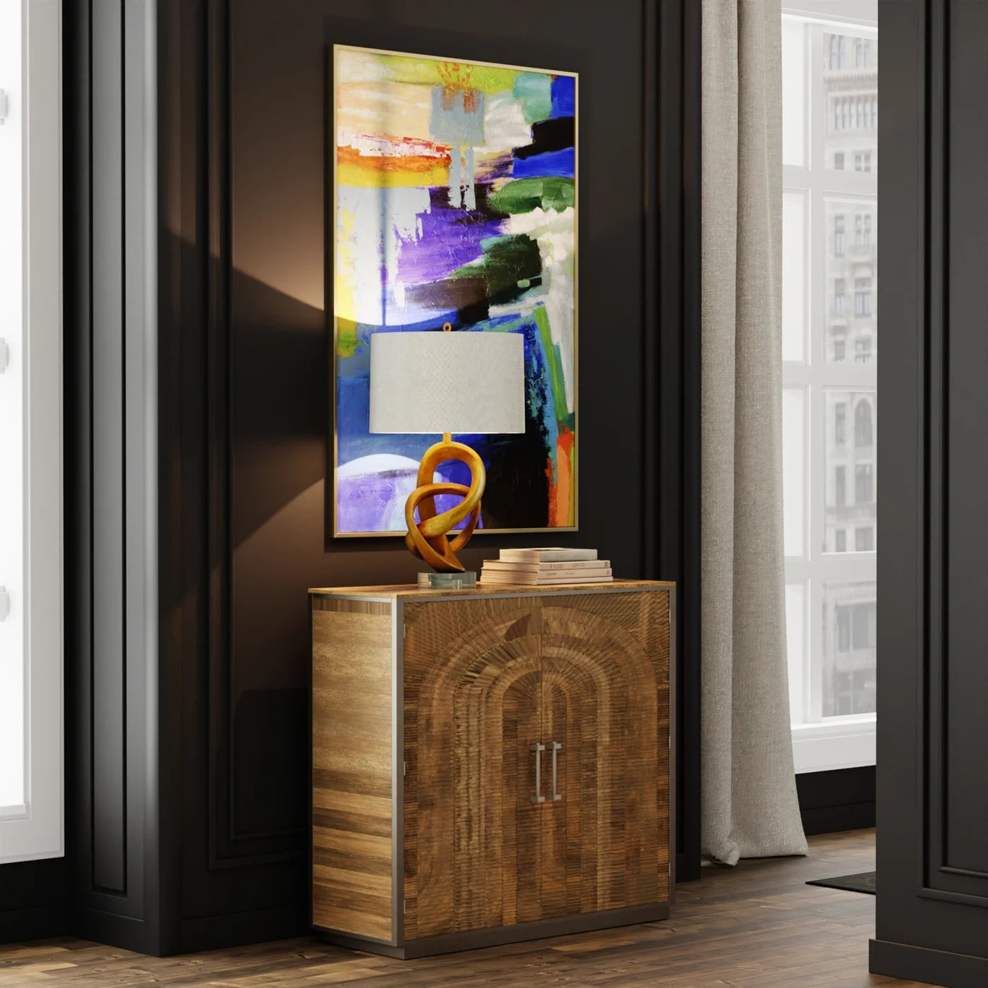 Ryan 40" 2 Door Cabinet - Walnut