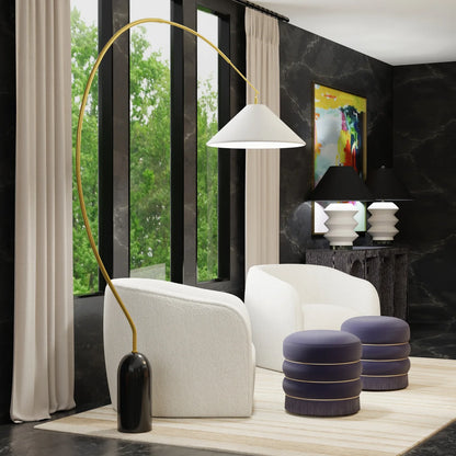 Collette 32" Swivel Chair - Cream Faux