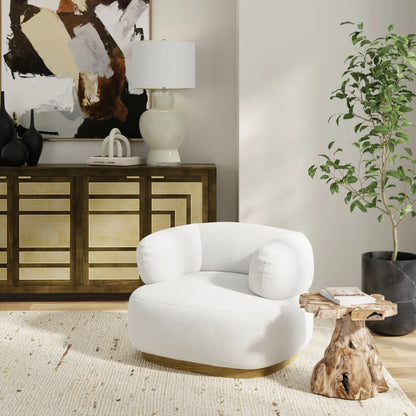 Goldie 36" Occasional Chair - Cream Boucle