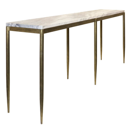 Anders 80" Marble + Steel Console Table