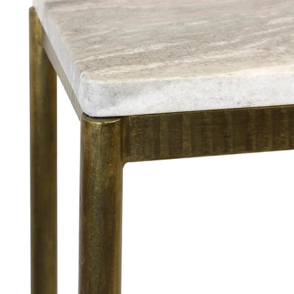 Anders 80" Marble + Steel Console Table
