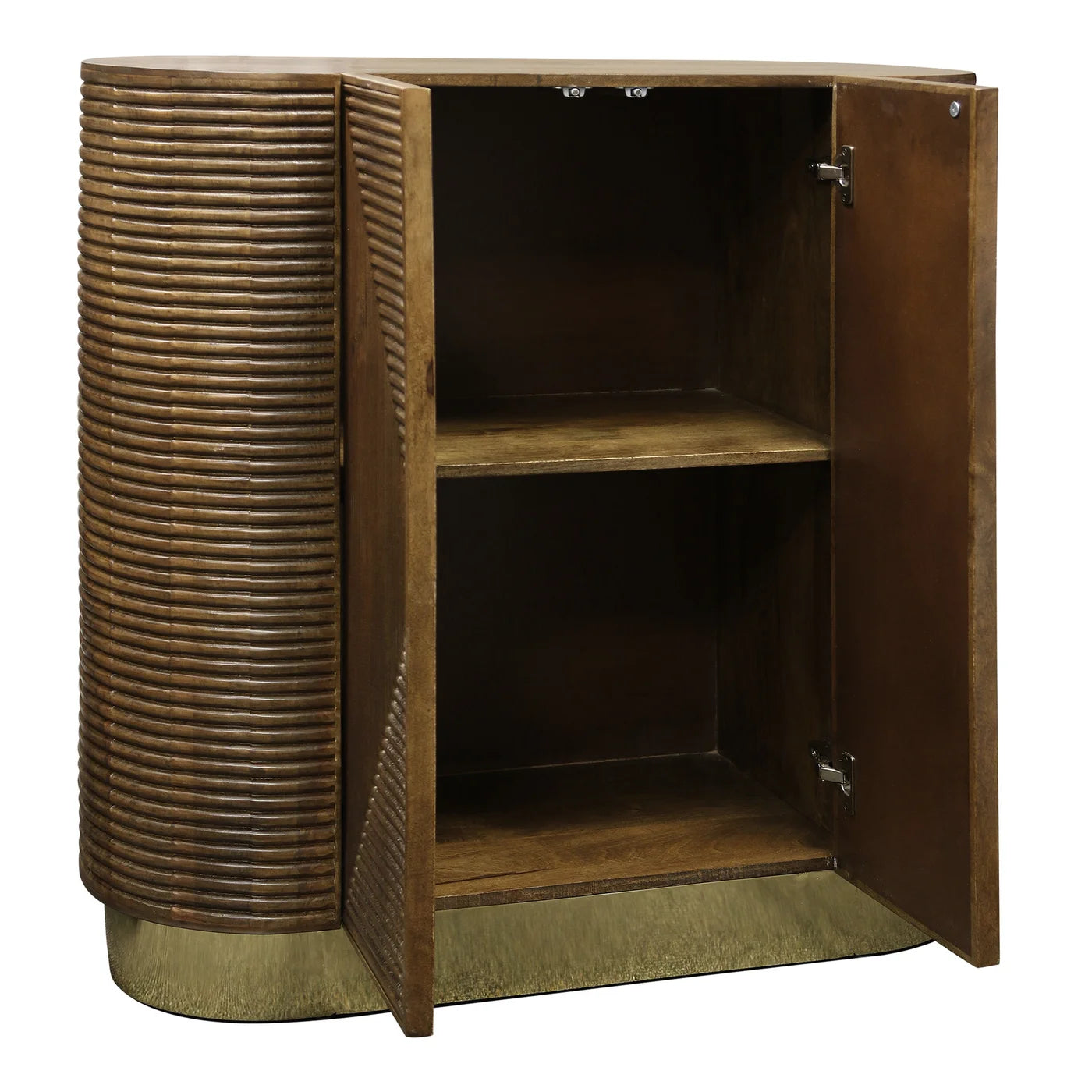 Wilson 40" 2 Door Cabinet - Walnut + Brass