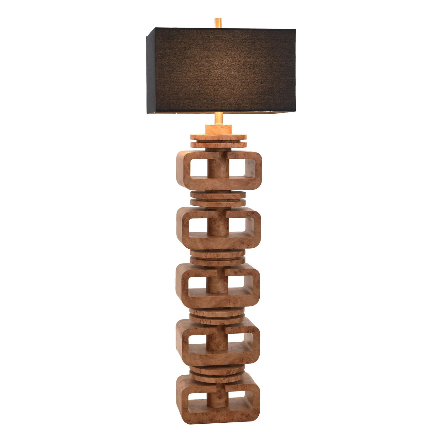 Junia 24" Floor Lamp - Natural Burl