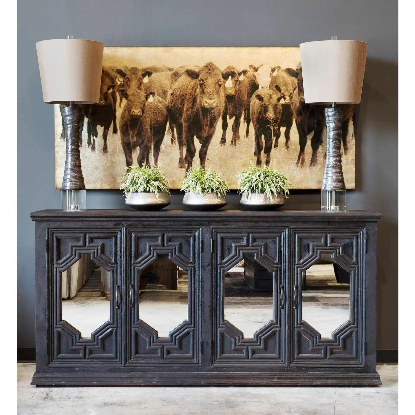 Herd 76" Cow Wall Art