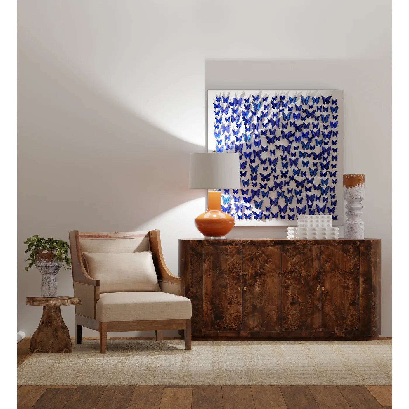 Butterfly 48" Shadow Box Wall Art