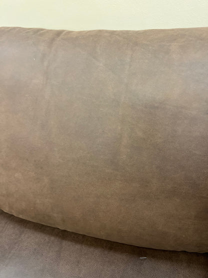 Raphael 124" Top Grain Leather Sofa w/Right Arm Facing Chaise - Napa Fudge