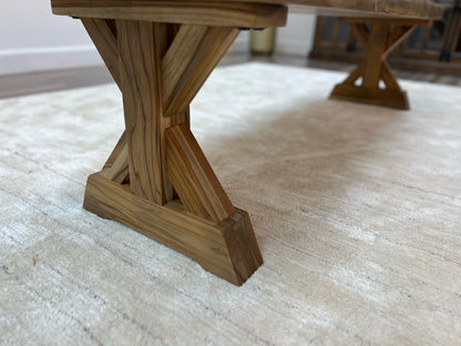 Bartholomew Teak Live Edge Dining Bench - Natural