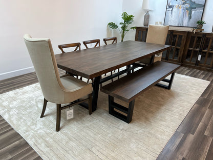Maxwell Acacia 96" Dining Table - Natural + Smoke