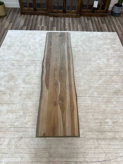 Bartholomew Teak Live Edge Dining Bench - Natural