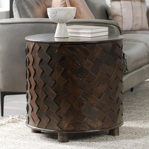 Sparrow Mango Wood 24" Round End Table