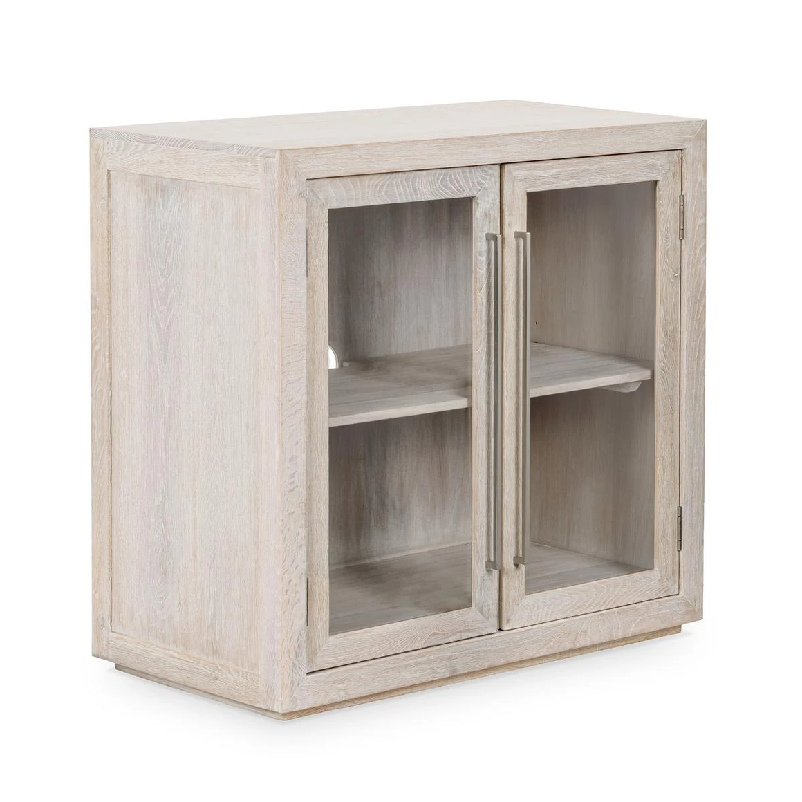 Beckett Oak Wood 2Dr Cabinet - White Wash