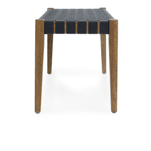 Oasis Oak Wood 62" Bench - Natural and Charcoal