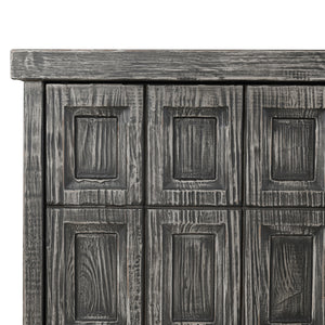 Washington 106" Reclaimed Pine 6 Door Cabinet - Black