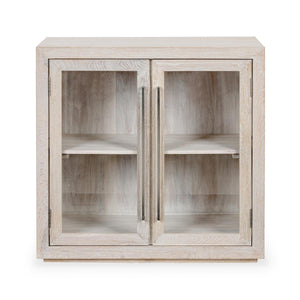 Beckett Oak Wood 2Dr Cabinet - White Wash