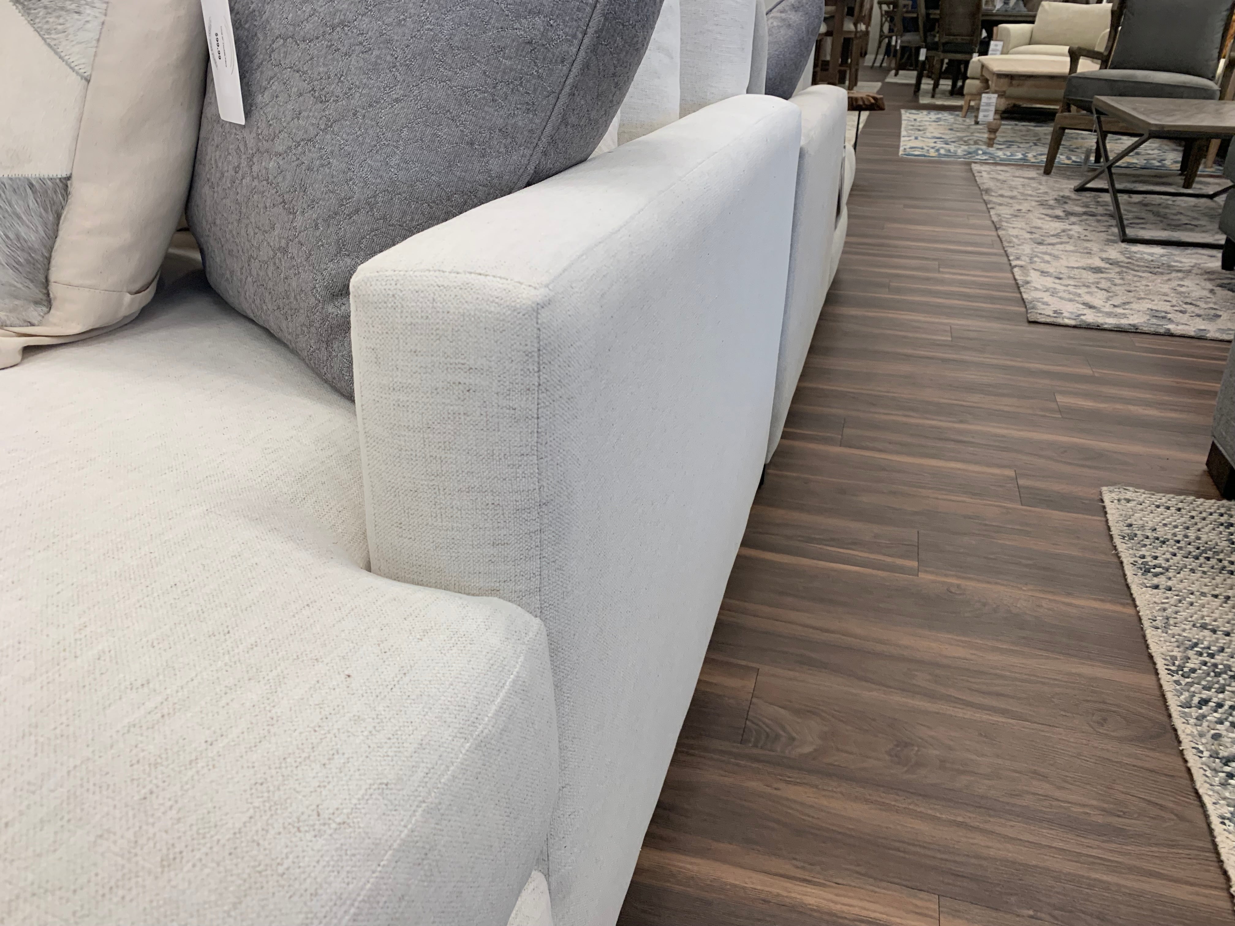 Glenda 170" x 104" Quick Ship Sectional w/ Right Arm Facing Chaise - Crypton Natural Linen - Classic Carolina Home