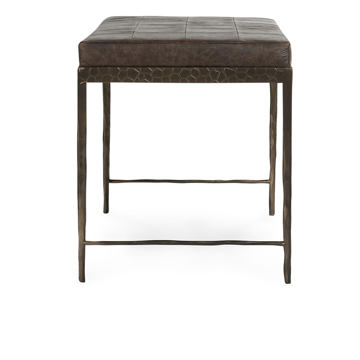 Marco 28" Leather Bench - Cocoa Brown