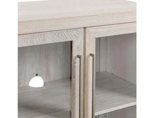 Beckett Oak Wood 2Dr Cabinet - White Wash