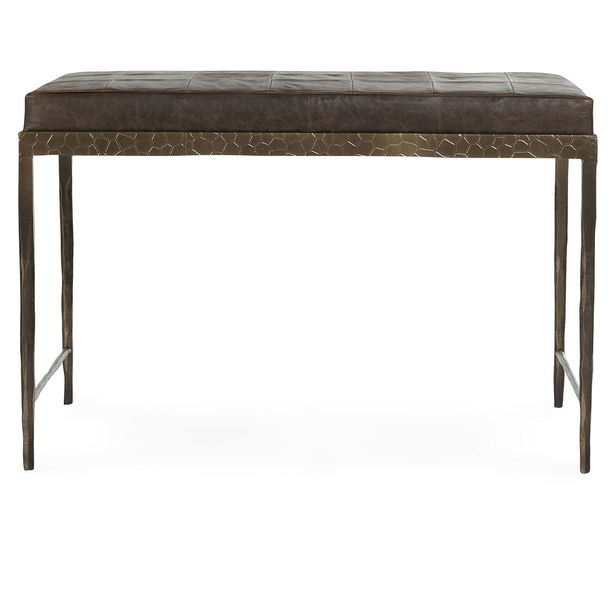 Marco 28" Leather Bench - Cocoa Brown