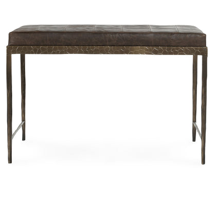 Marco 28" Leather Bench - Cocoa Brown