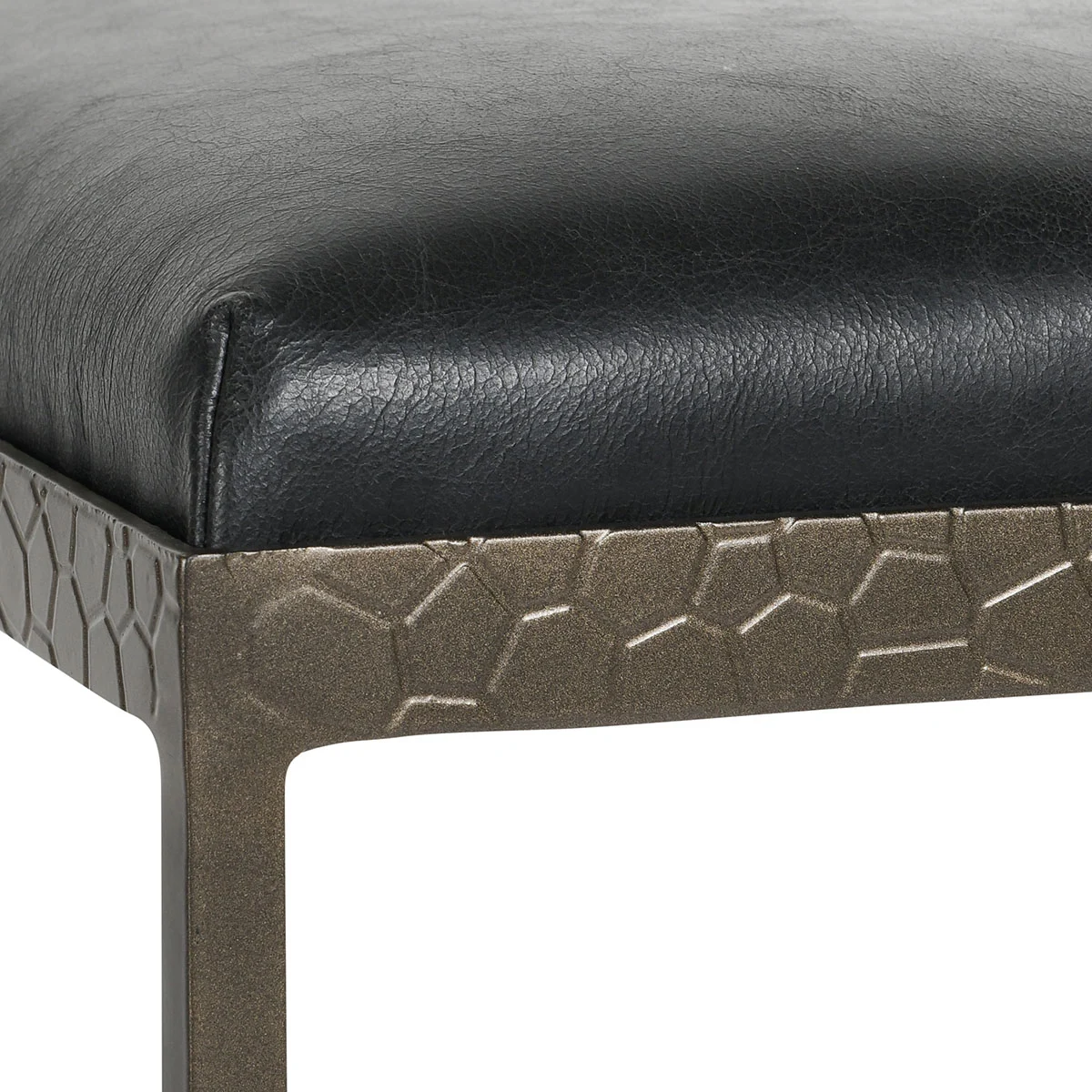 Bodica Leather 26" Counter Stool - Onyx Black
