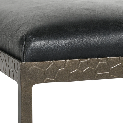 Bodica Leather 26" Counter Stool - Onyx Black