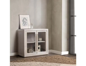 Beckett Oak Wood 2Dr Cabinet - White Wash