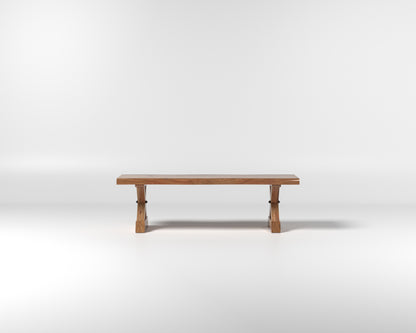 Nathan 60" Live Edge Dining Bench - Honeycomb
