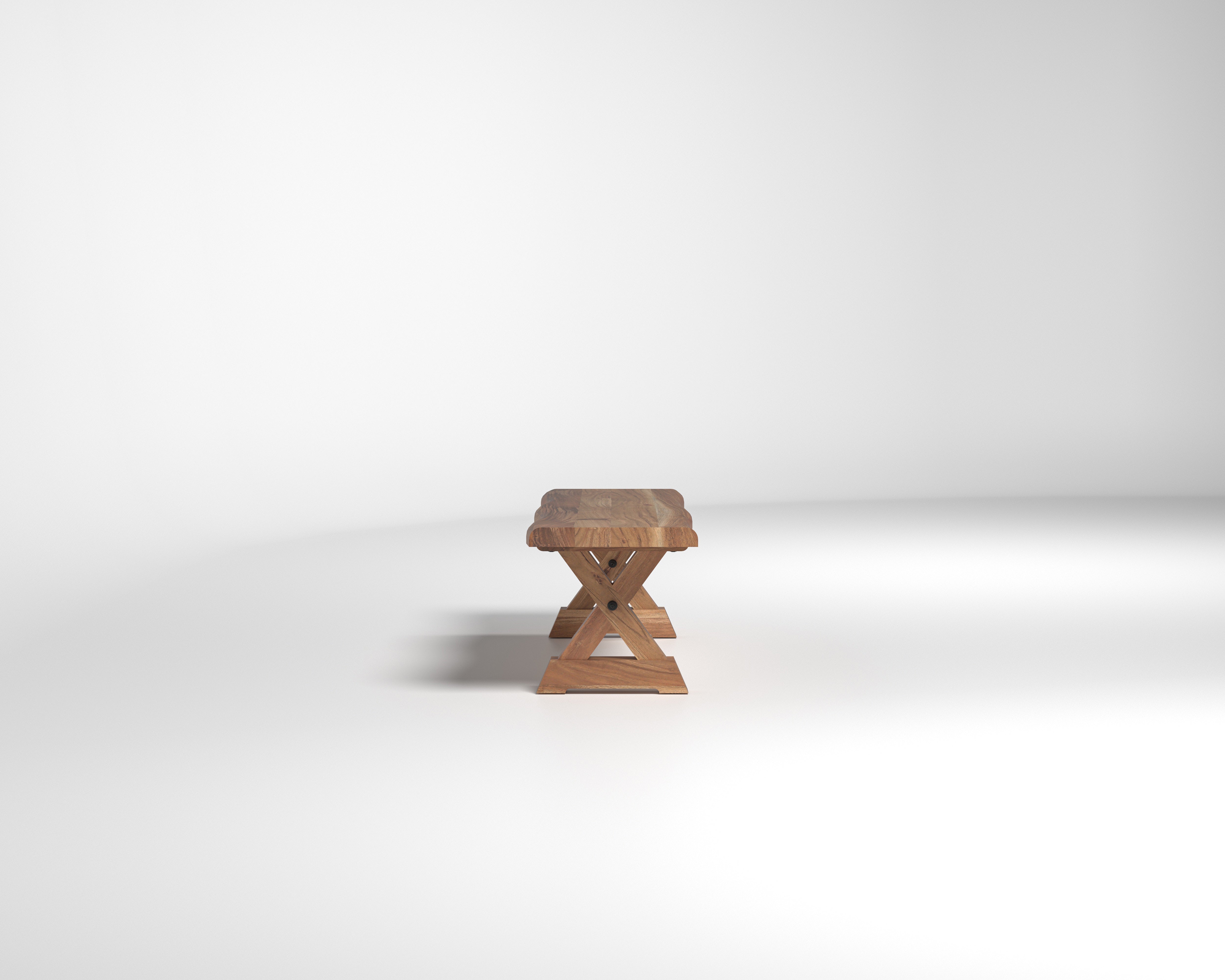 Nathan 60" Live Edge Dining Bench - Honeycomb