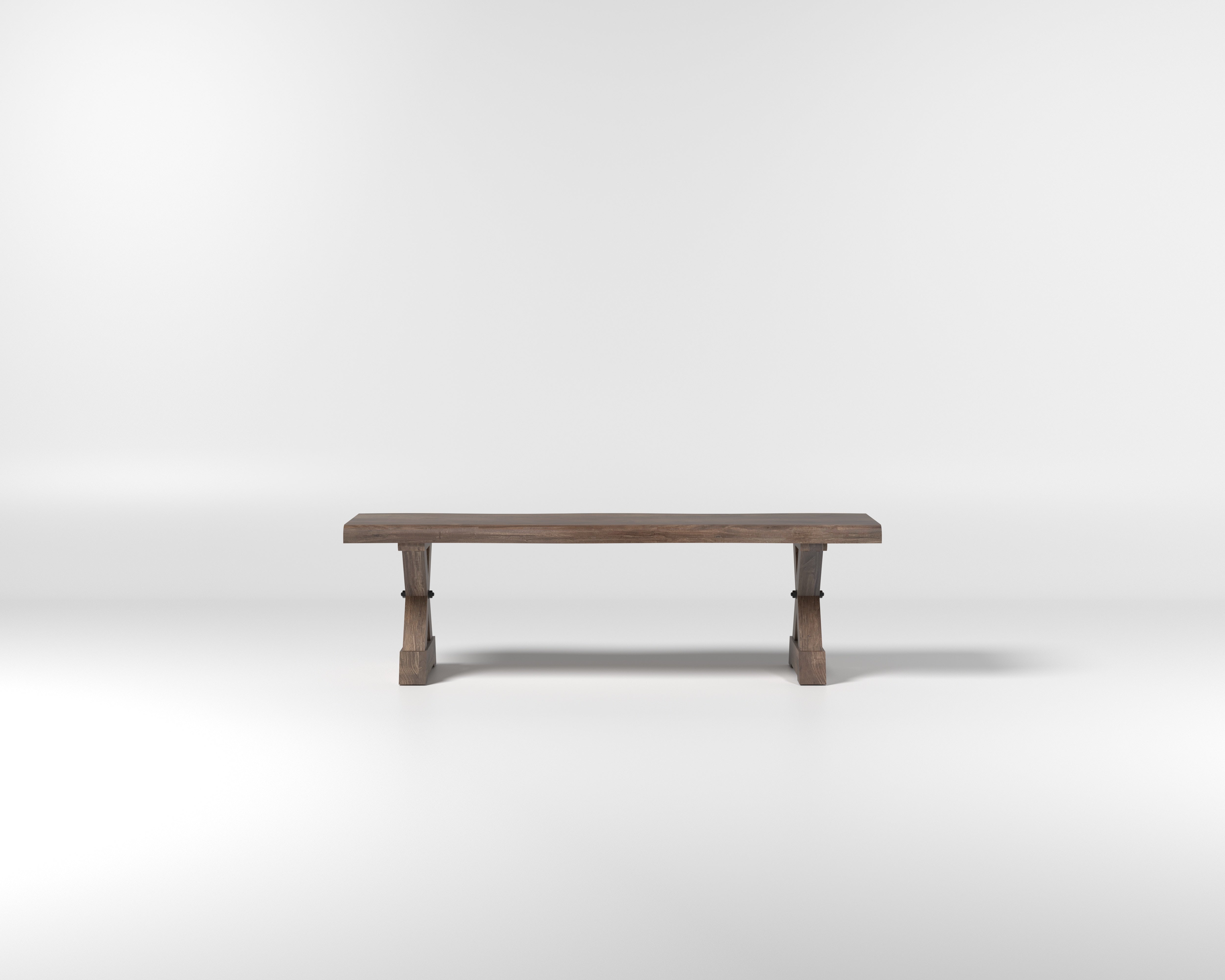 Nathan 60" Live Edge Dining Bench - Tempest