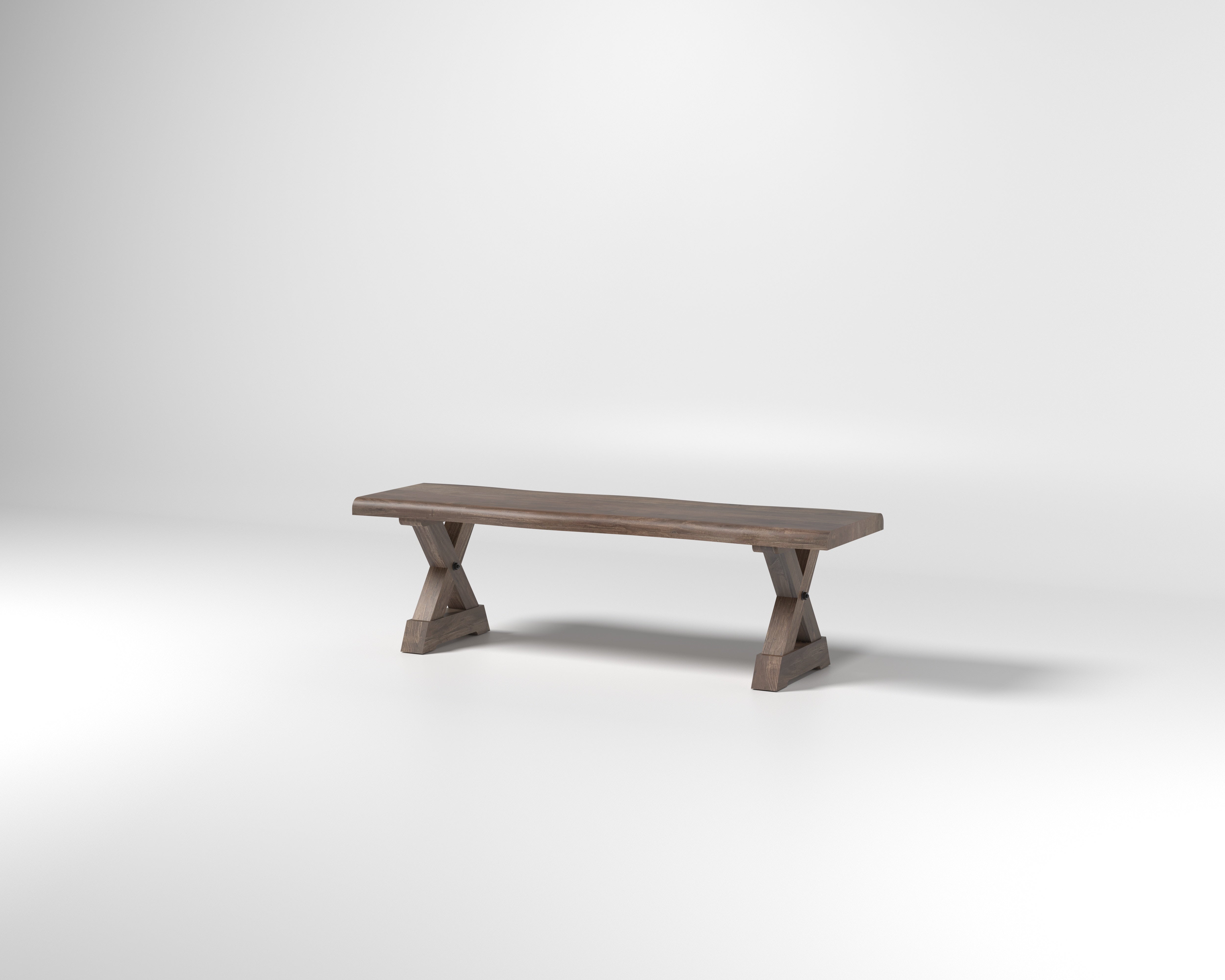 Nathan 60" Live Edge Dining Bench - Tempest