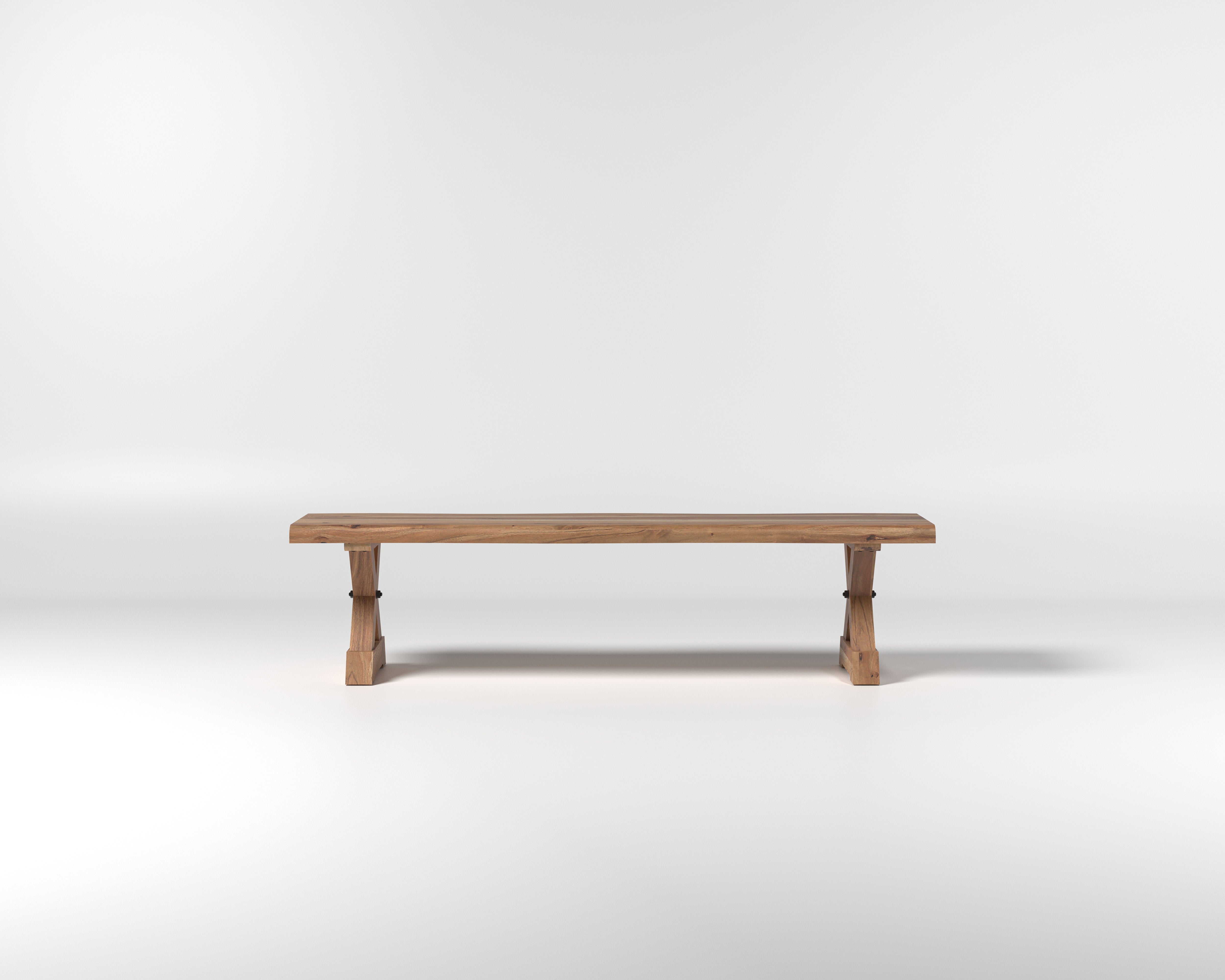 Nathan 72" Live Edge Dining Bench - Honeycomb
