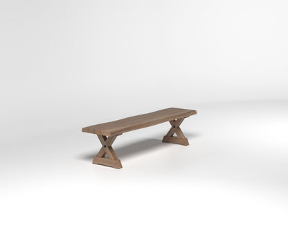 Nathan 72" Live Edge Dining Bench - Woodland