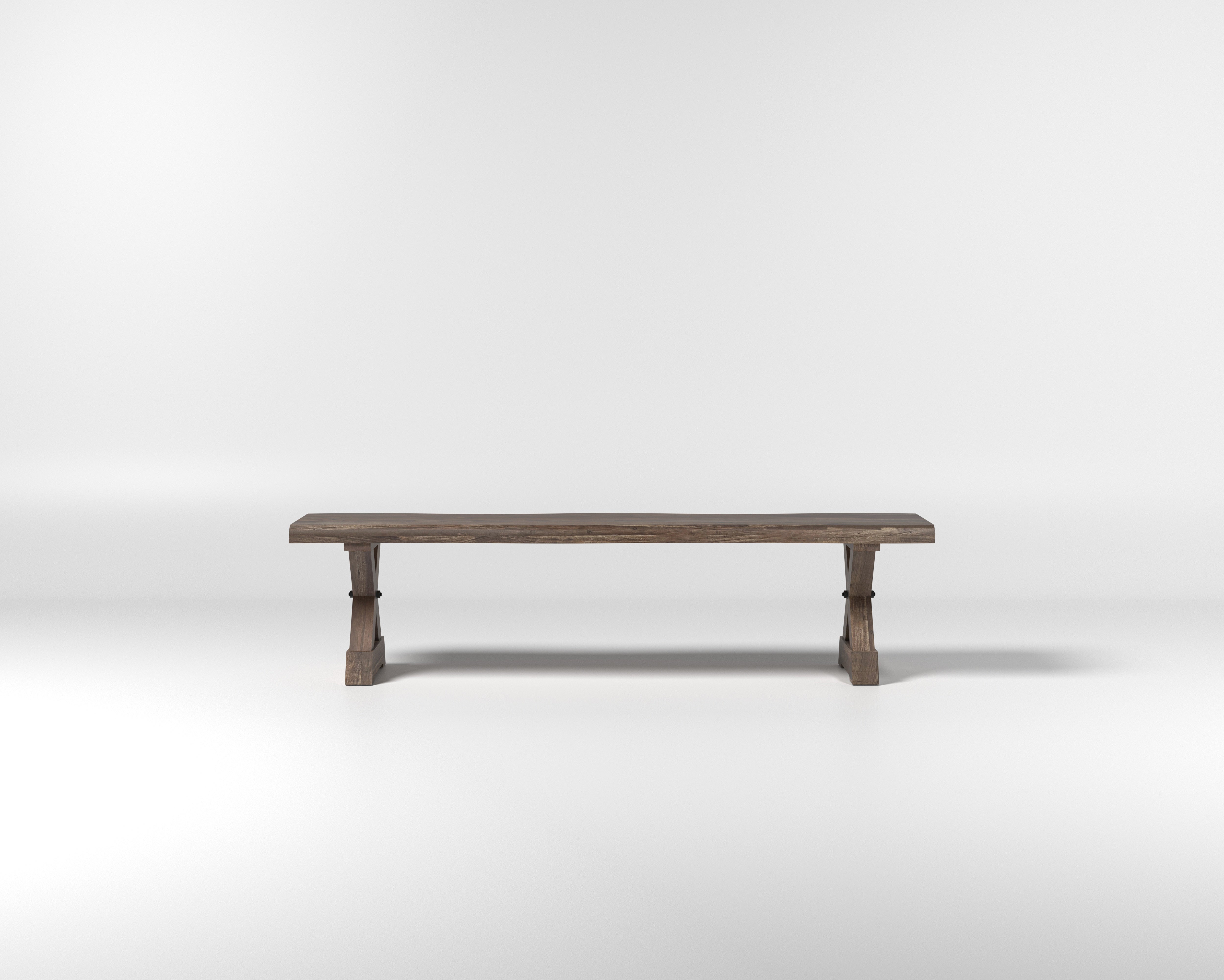 Nathan 72" Live Edge Dining Bench - Tempest