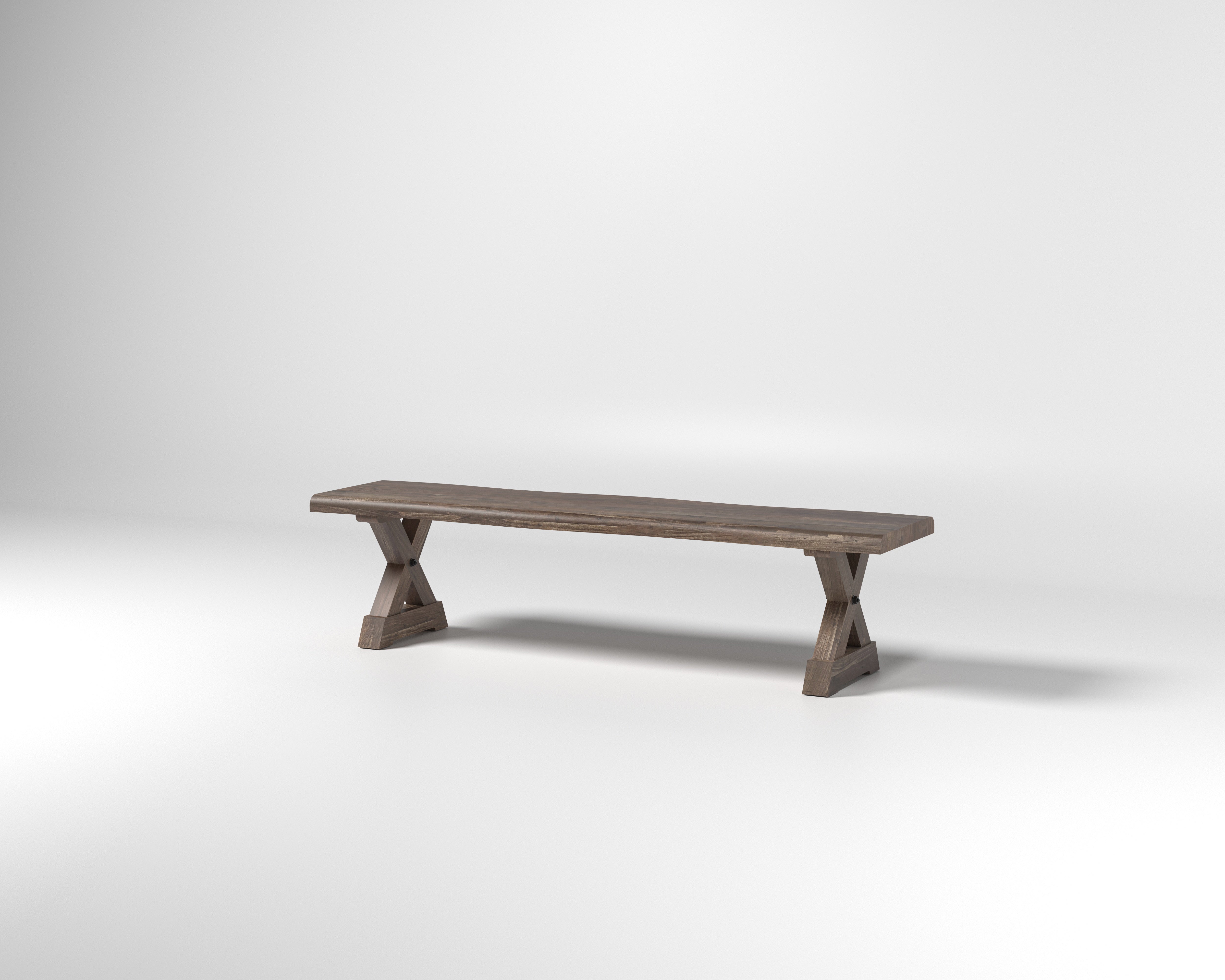 Nathan 72" Live Edge Dining Bench - Tempest