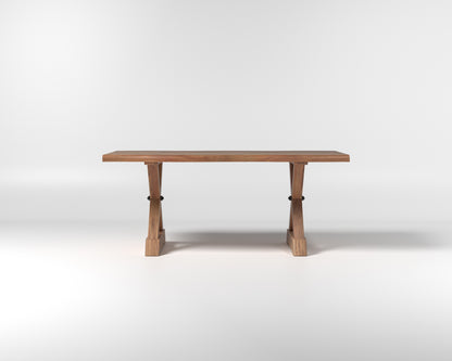 Nathan 72" Live Edge Dining Table - Honeycomb
