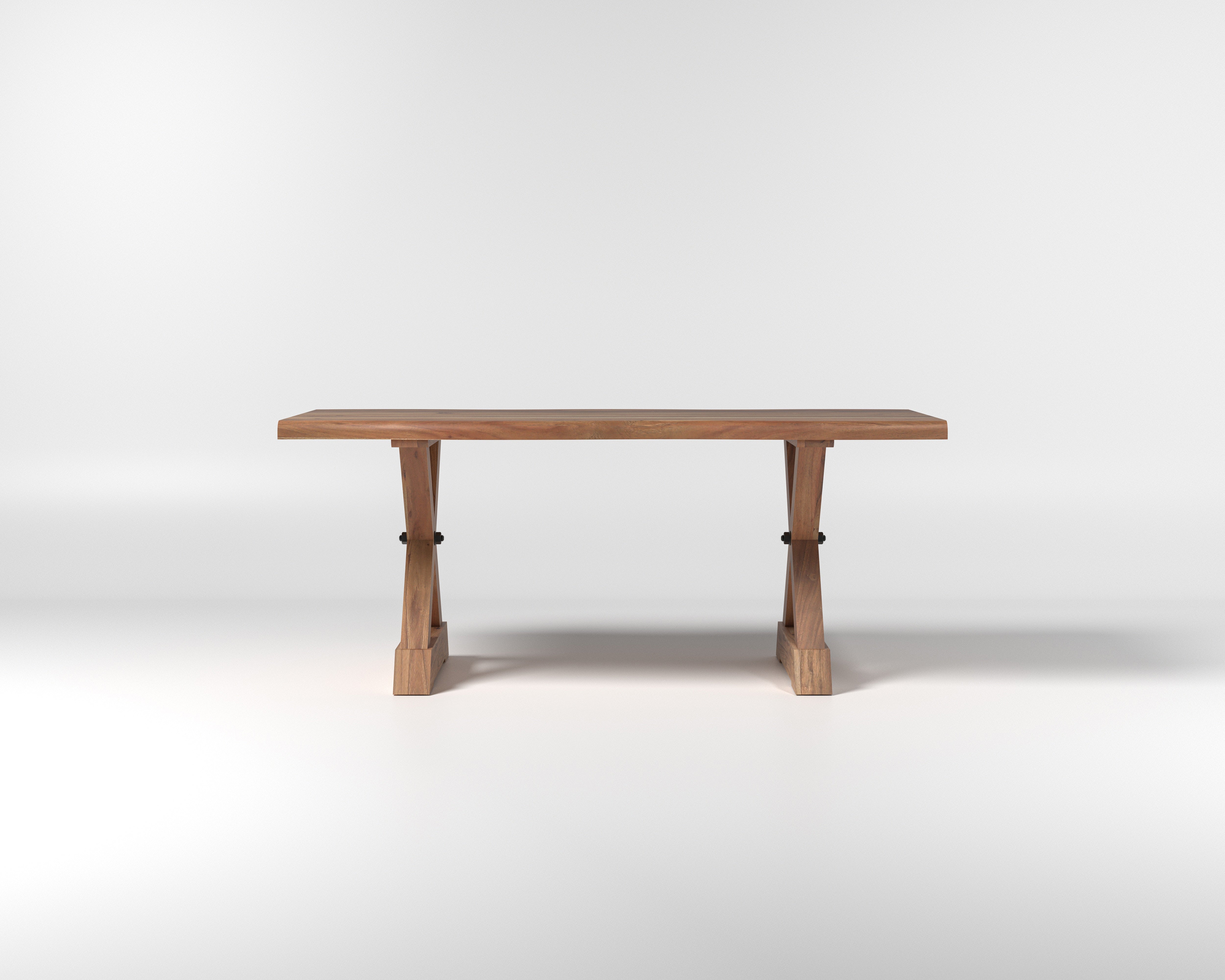 Nathan 72" Live Edge Dining Table - Honeycomb