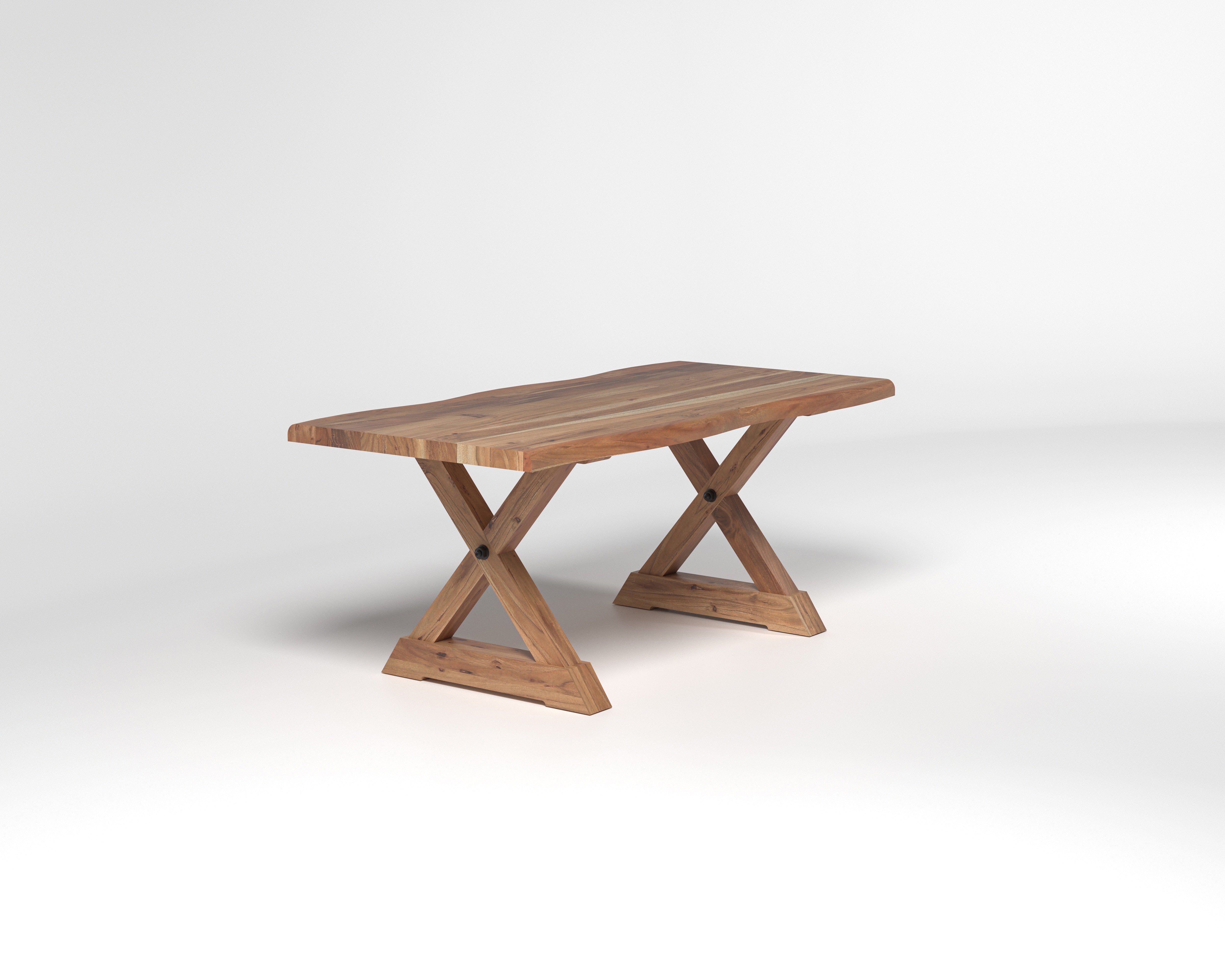 Nathan 72" Live Edge Dining Table - Honeycomb