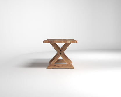 Nathan 72" Live Edge Dining Table - Honeycomb
