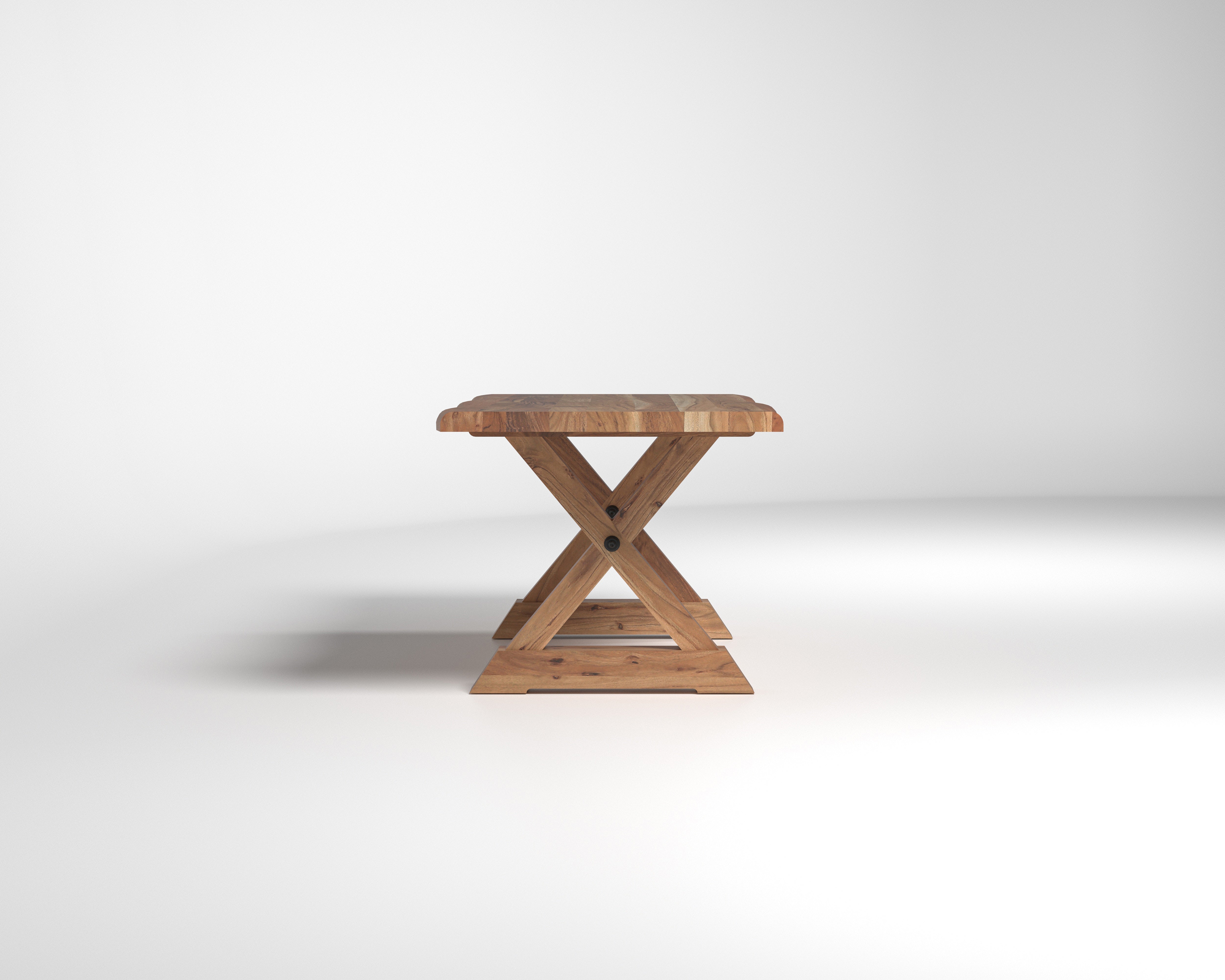 Nathan 72" Live Edge Dining Table - Honeycomb