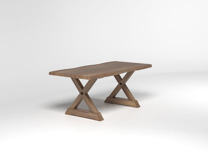 Nathan 72" Live Edge Dining Table - Woodland